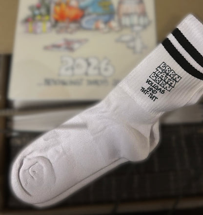 Tennissocken mit 300PS Zitat EAV